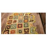 Handmade Multi-Color Crochet Afghan Blanket