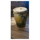 Stoneware Crock with Lid and Handles
