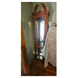 Tall Wooden Curio Cabinet with Glass Panels