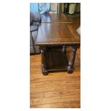 Carved Wood End Tables