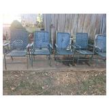 4 Metal Patio Armchairs