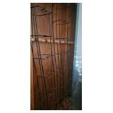 Tall Wire and Wood Wine Bottle Rack