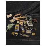 Various Belts, Buckles, Thread, Misc