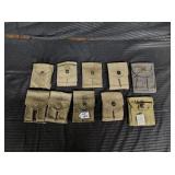 10 Vintage Military Magazine Pouches