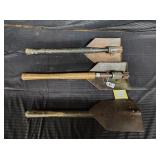Three Trench Shovels w/wood handles