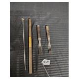 vintage forks, japanese thermometer