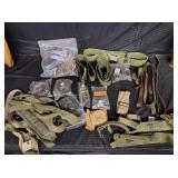various belts, slings, straps