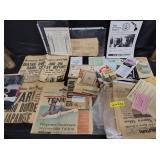 Various newspapers, clippings, letters, military