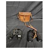 2 pair vintage bincoulars w/case