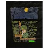 Military Painting on Black Felt