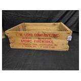 Atomic Fireworks wood crate