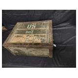 wood ammo box w/metal edges