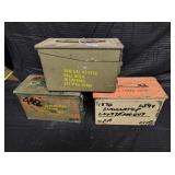 3 ammo cans - metal