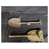 2 military shovels