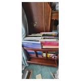 Sheet Music Books and Wooden Rack Lot
