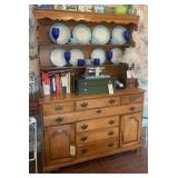 Wood Hutch Cabinet with Hardware, Cabinet Only