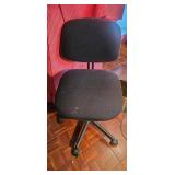 Black Adjustable Office Chair on Casters