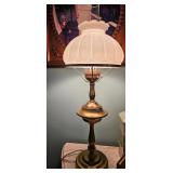 Vintage Brass Double-Burner Table Lamp