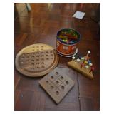 Wooden Peg and Marble Puzzle Games