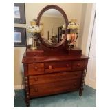 Davis Cabinet Co. Cherry Dresser With Mirror