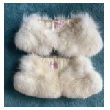 Kerrybrooke White Faux Fur Collars, Pair