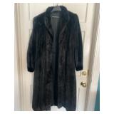 Maison Blanche Black Fur Coat Size 16
