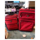 Red American Traveler Club Luggage Set
