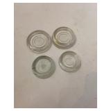 4 Clear Glass Furniture Coasters