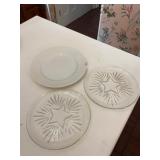 Mikasa Plate With Broken Edge, 2 Glass Star Plates