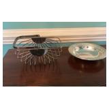 Wallace Silver Plate Bowl N4135 and Metal Basket