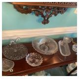 Pressed and Cut Glass Serving Pieces