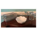 Serveware Lot: Glass, Chrome, and Bowls