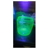 Anchor Hocking Cameo Uranium Glass Cookie Jar