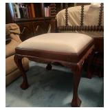 Upholstered Claw Foot Bench