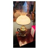 Electrified Brass Samovar Table Lamp with Shade