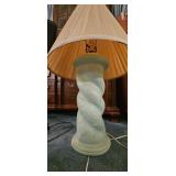 1980s Postmodern Spiral Plaster Table Lamp