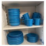 Fiesta Blue China Dinnerware Set HLC USA