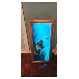 Framed Illuminated Bear Water Scene Wall Art
