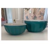 2 Cypress Home Ceramic Mixing Bowls