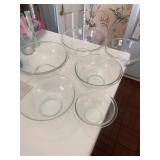 Pyrex Clear Glass Nesting Mixing Bowl Set