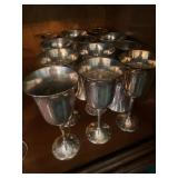 12 SARDI India Silver Plate Goblets