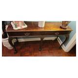Wood Console Table with Two Drawers