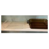 Two Glass Baking Dishes Pyrex Anchor Hocking