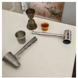 Vintage Metal Bar Jiggers Assorted Lot