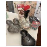 Holiday Cake Pans and Cookie Cutters Lot