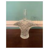 Pressed Glass Basket with Handle