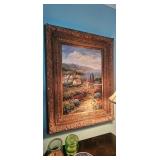 Framed Landscape Oil Painting on Canvas