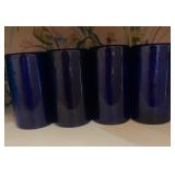 12 Cobalt Blue Glass Tumblers