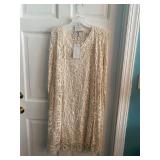 Soulmate 2-Piece Silk Lace Dress Set, Size L