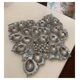 Arthur Court Grape Leaf Aluminum Deviled Egg Tray